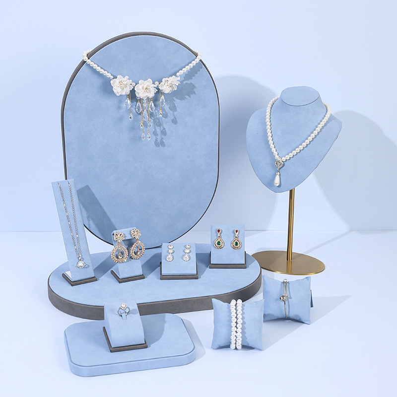 연하늘색 마이크로파이버 쥬얼리 디스플레이 세트, 목걸이 - Jewelry Shop Watches 리뷰 및 가격