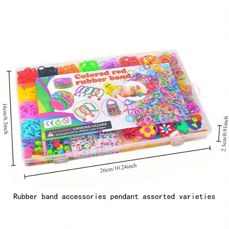 4300개 이상의 32가지 색상의 화려한 고무줄 모음- - Charm Bracelet Beads 리뷰 및 가격