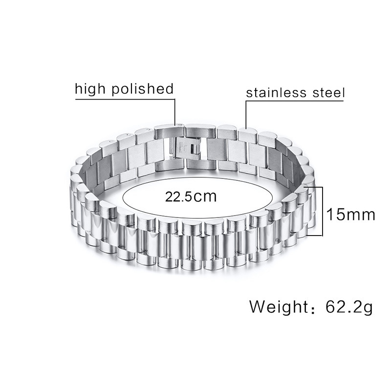 신사의 대통령 팔찌 스테인레스 스틸 시계 밴드 팔찌 남 - Jewelry Type Watches 리뷰 및 가격