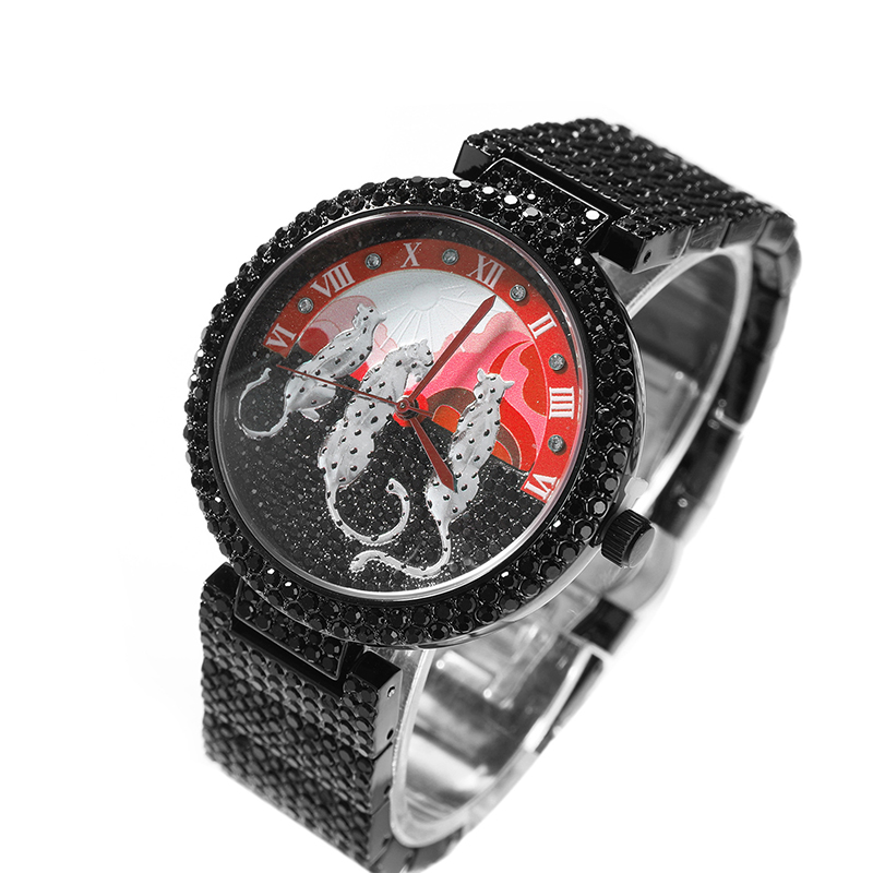 남성용 시계 태양과 표범 무늬 쿼츠 손목시계 남성 힙합 - Jewelry And Watches Luxury Brand 리뷰 및 가격