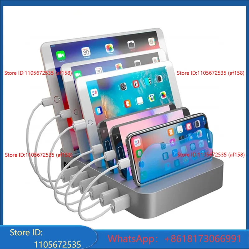 6USB 데스크탑 폰 거치대, 스마트 충전기, 6포트  - Smartwatch 리뷰 및 가격