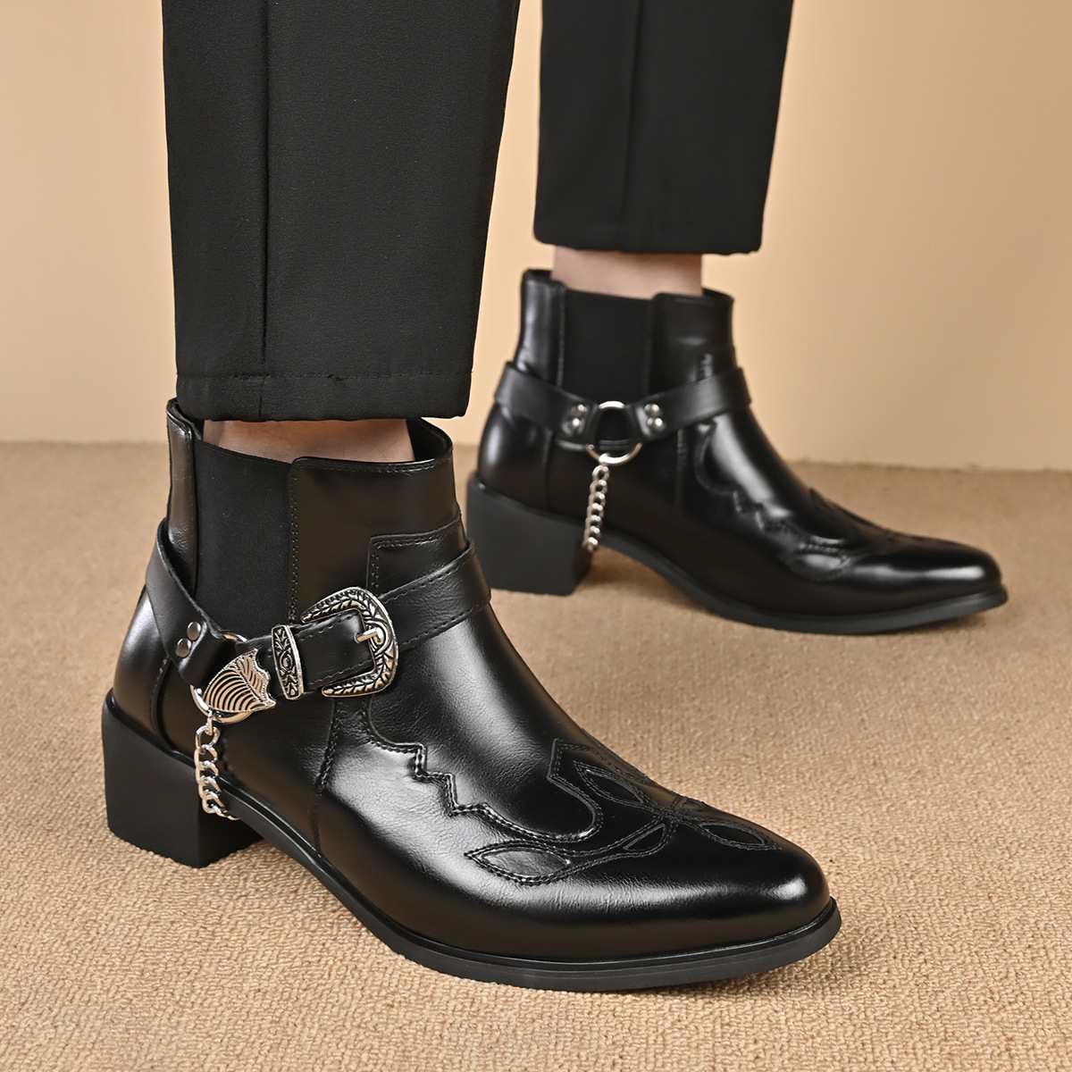 2026 남성용 빈티지 카우보이 부츠 가죽 하이탑 체인 - Anklet Foot Chain 리뷰 및 가격