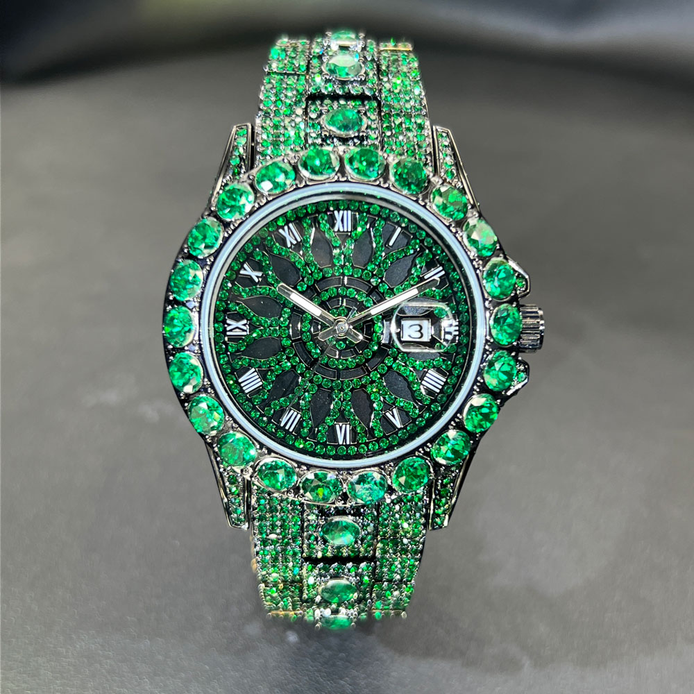 남성용 그린 다이아몬드 시계 브랜드 MISSFOX 패션 - Jewelry And Watches Luxury Brand 리뷰 및 가격