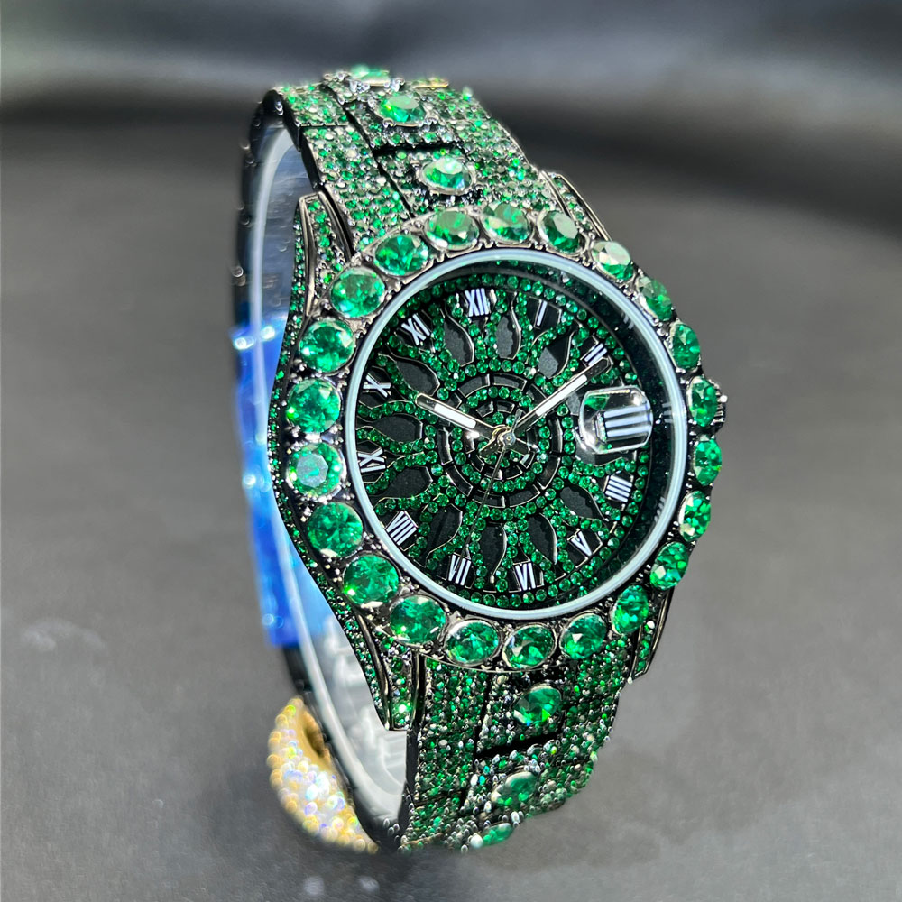 남성용 그린 다이아몬드 시계 브랜드 MISSFOX 패션 - Jewelry And Watches Luxury Brand 리뷰 및 가격