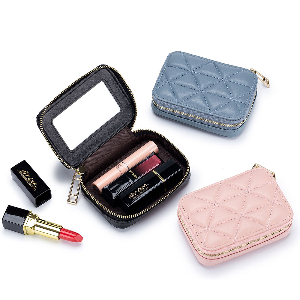 거울 휴대용 PU 립스틱 보관 가방, 화장품 지퍼 잠금 - Jc Jewelry & Watches 리뷰 및 가격